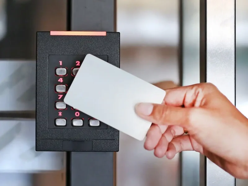 Biometric face and fingerprint access control system installed in Dubai office