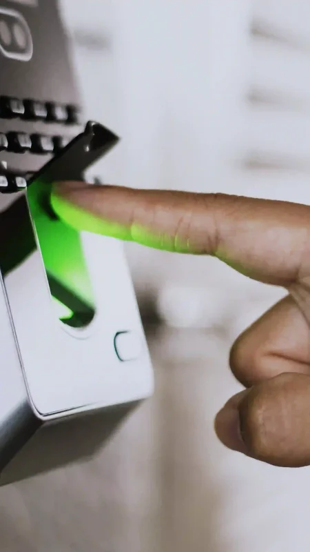 Biometric face and fingerprint access control system installed in Dubai office